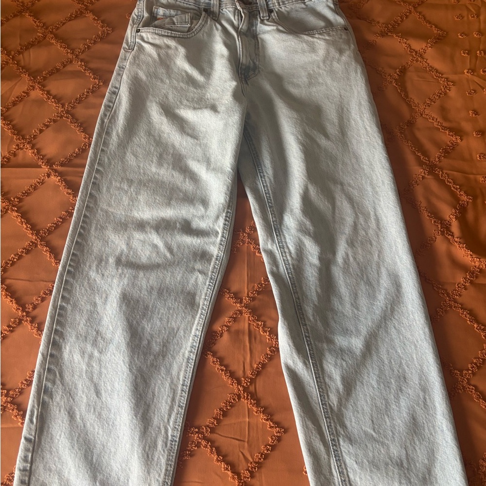 Empyre Mens Loose Fit Light Wash Denim Skate Jeans Size 32 Baggy Y2K Streetwear